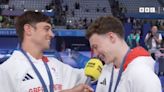 Tom Daley forced to step in as tearful team-mate Noah Williams can't carry on interview