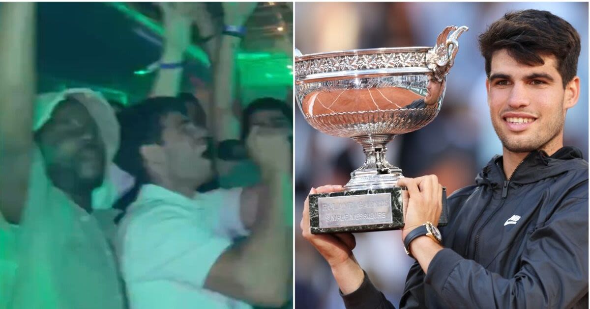 Hysterical way Carlos Alcaraz celebrated French Open triumph as footage emerges