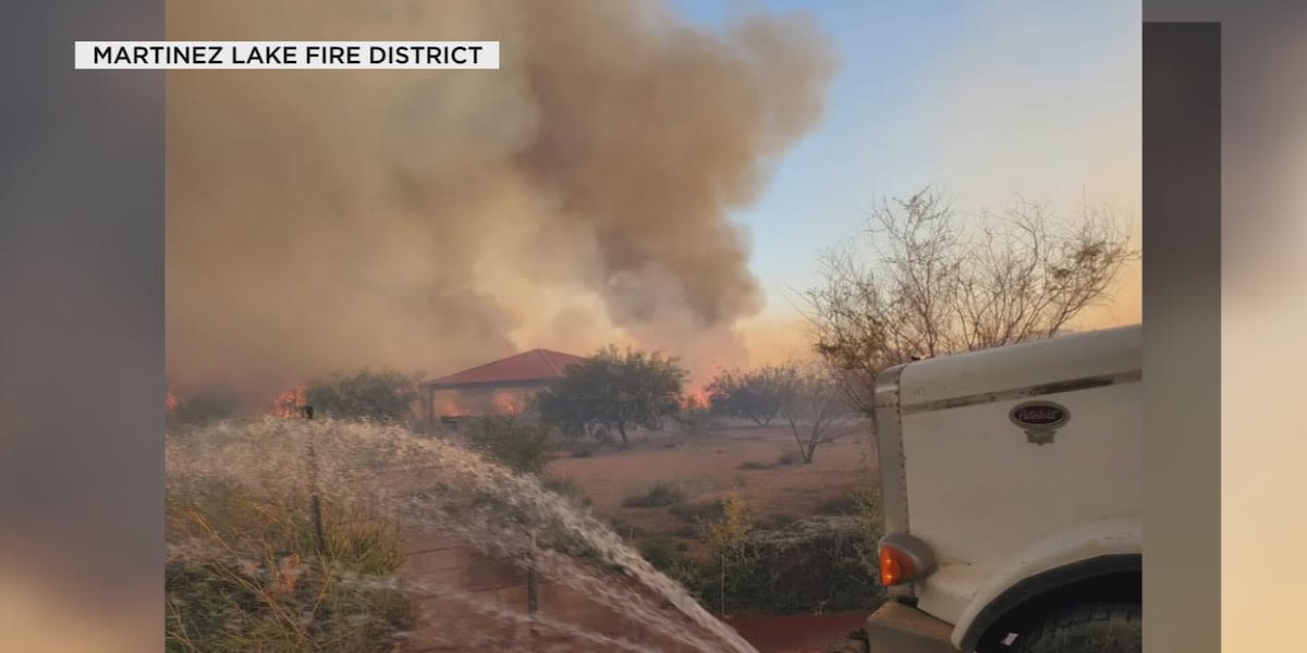 Wildfire burns near Colorado River in southwestern Arizona