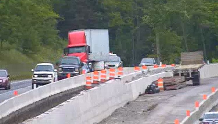 Tractor-trailer crash on I-81S in Roanoke County now cleared