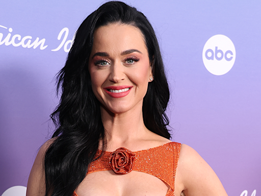 Katy Perry's cut-out leather naked dress flashes her starfish nipple pasties