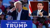 Trump Texas rally falls quiet after he mocks Ron DeSantis