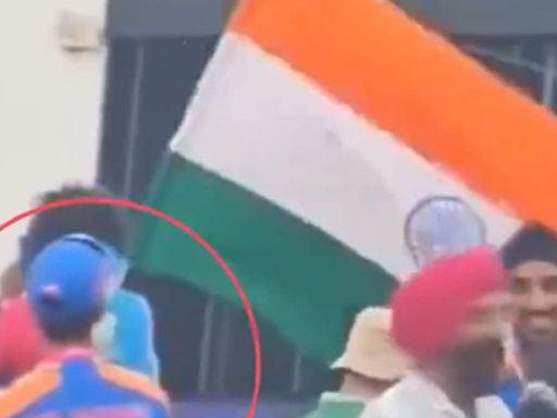 Yashasvi Jaiswal In His Own World as He Relishes India's T20WC Victory And Waves The National Flag With Pride...
