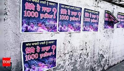 Nameless posters take a swipe at AAP: ‘Where are our 1,000’ | Ludhiana News - Times of India
