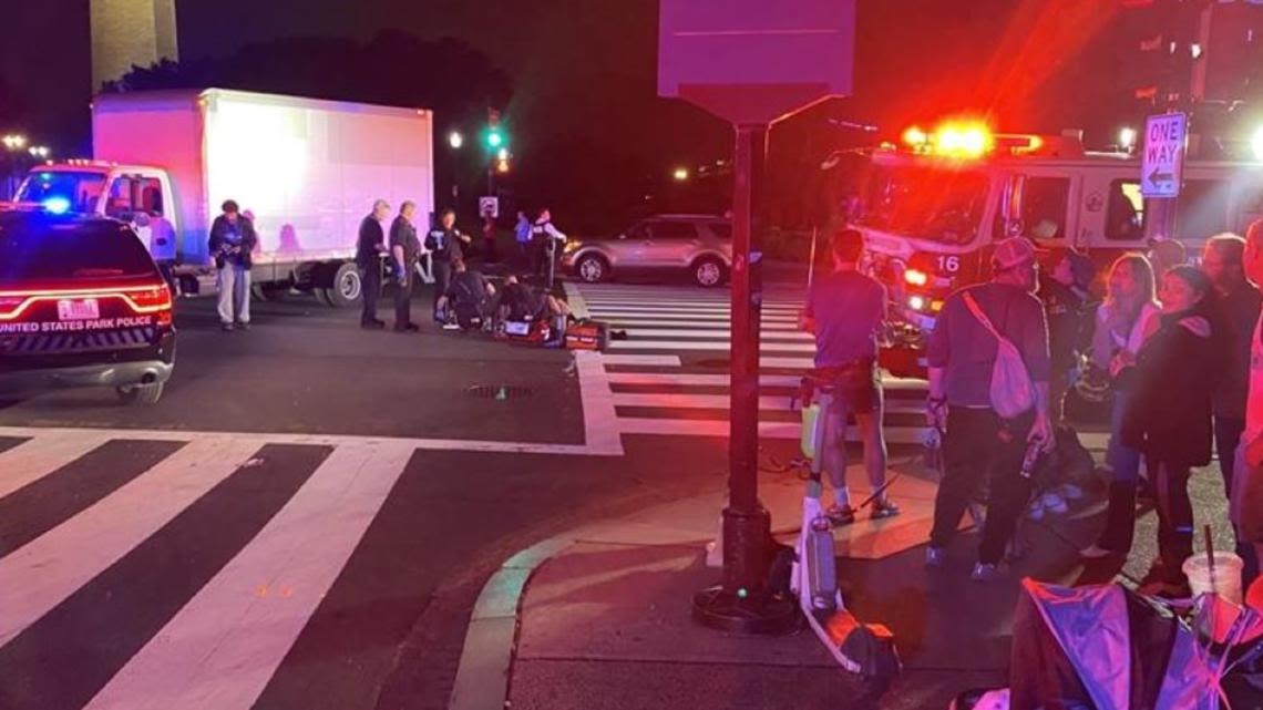 Pedestrian hit by driver near the National Mall