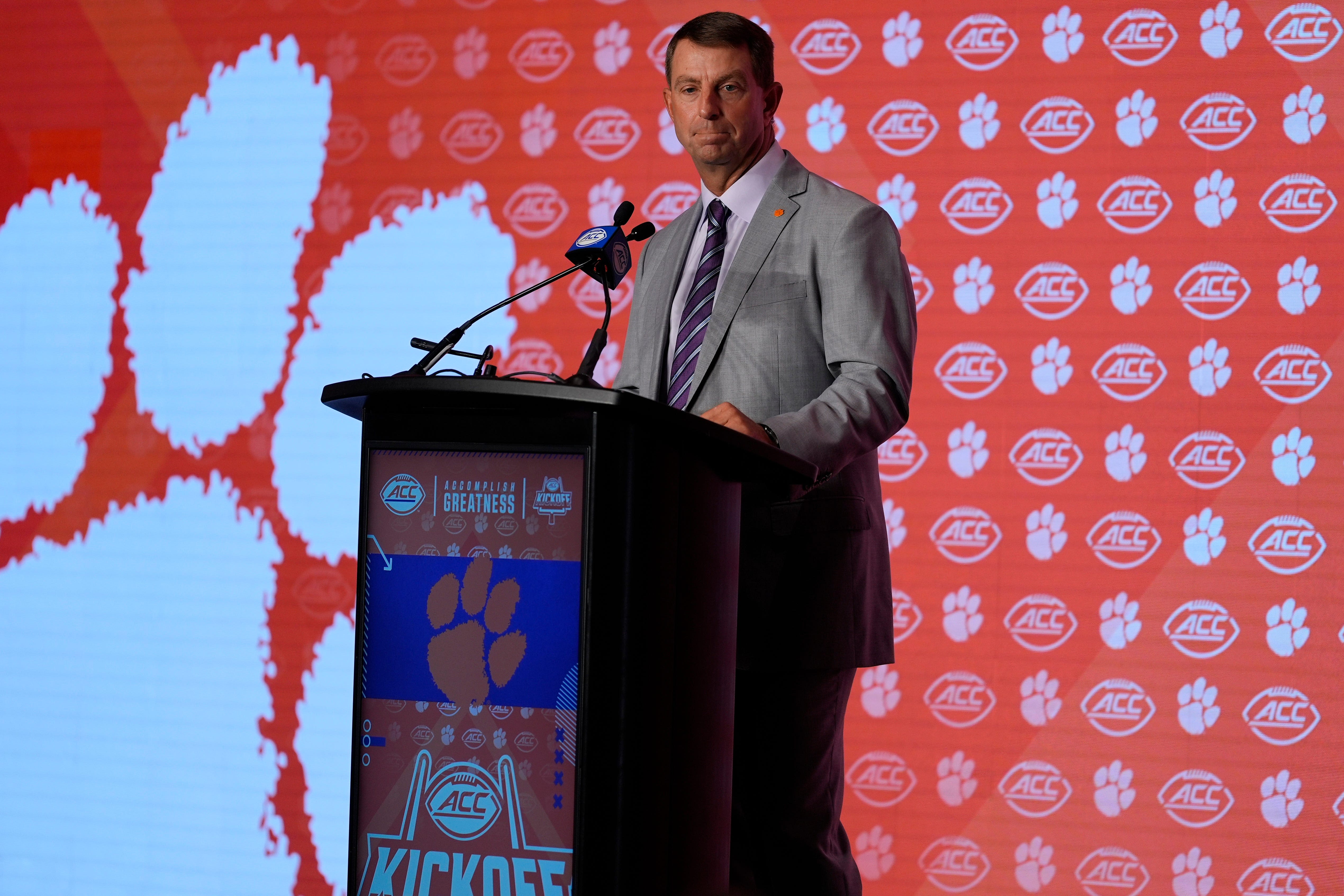 Clemson football's Dabo Swinney was asked about transfer portal. His answer was surprising