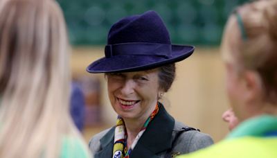 Princess Anne smiles as she returns to royal duties for first time since horse injury