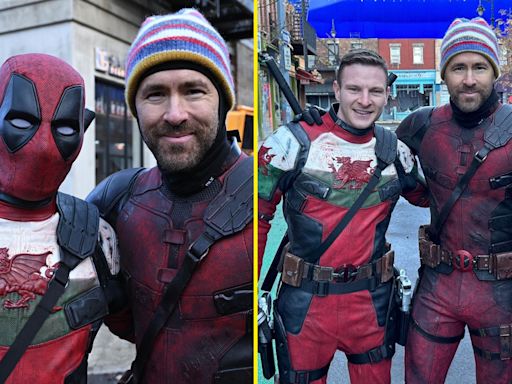 Reynolds posts behind the scenes snaps of Wrexham star in latest Deadpool film