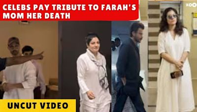Hrithik Roshan, Kajol, Raveena Visit Farah Khan's House After Menaka Irani's Death | UNCUT