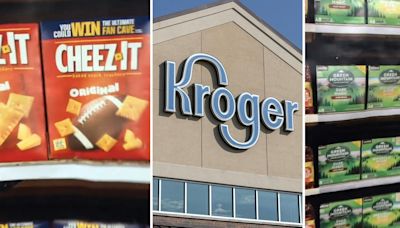 'We are definitely living in The Hunger Games': Kroger shopper shows apple juice, Cheez-It shelves replaced by product photos