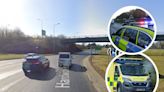 Emergency services at two-vehicle crash on A47 roundabout