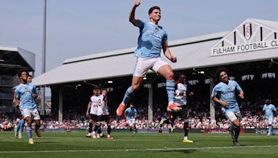 City eye fourth successive title after rout of Fulham, Burnley relegated