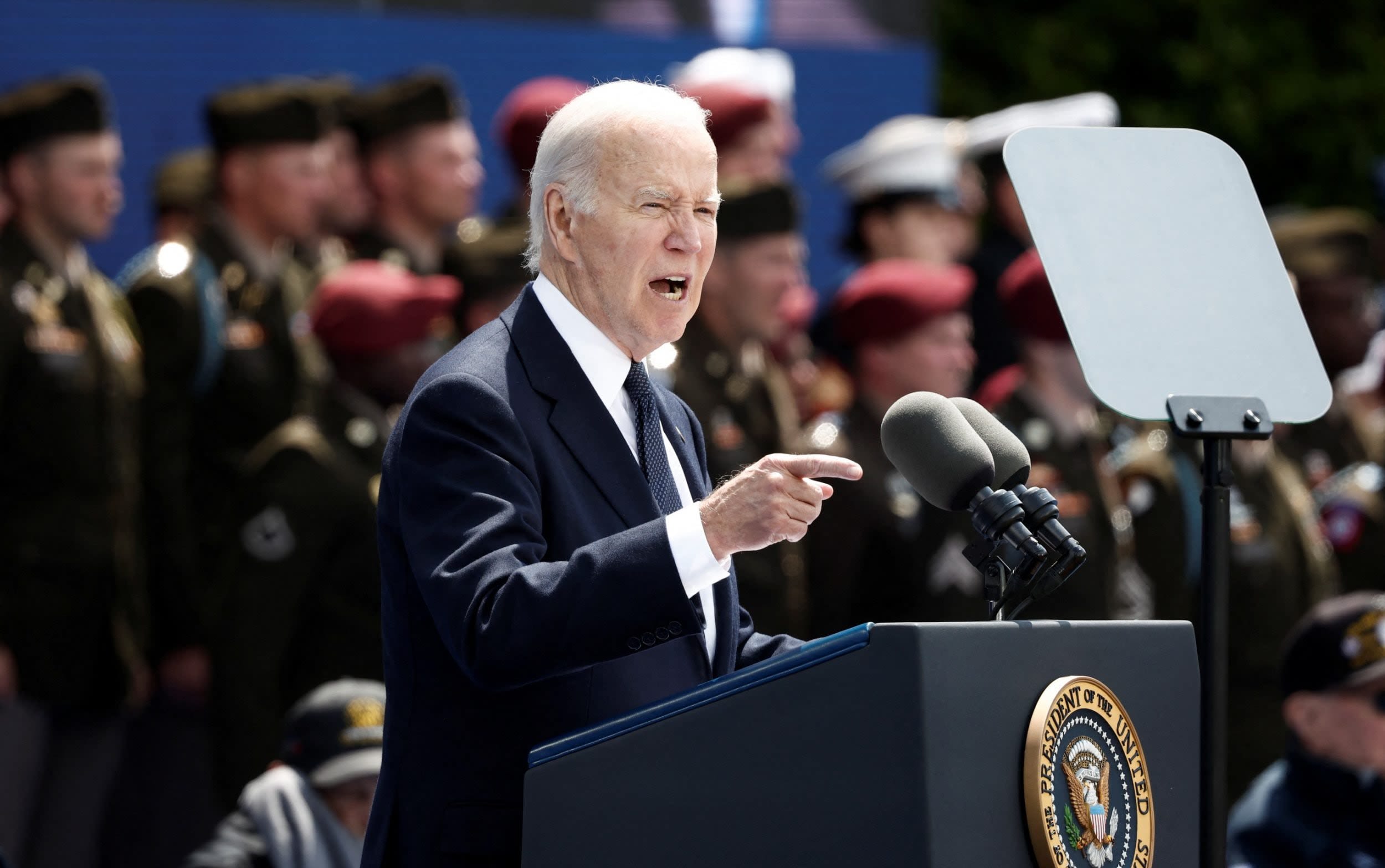 Biden attacks Trump’s ‘isolationism’ during D-Day speech