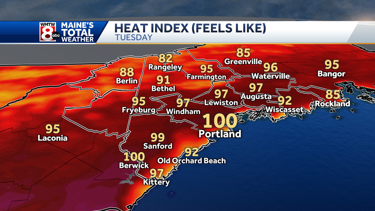 High heat blasts Maine again, storms brewing Wednesday
