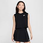 NIKE AS W NSW CLUB CRP SL TEE 黑 背心 女款 運動背心 慢跑 FV5506-010