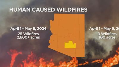 Fire officials say many of the Arizona wildfires started this year are human caused