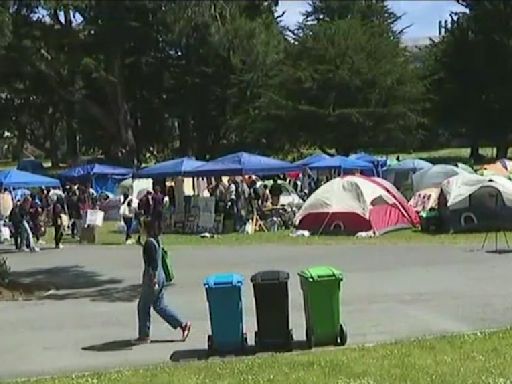 SF State protesters meet with university president over Gaza, tents