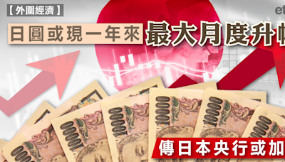外匯 | 日圓或現一年來最大月度升幅，傳日本央行或加息 - 新聞 - etnet 經濟通 Mobile|香港新聞財經資訊和生活平台
