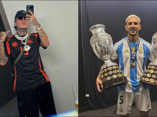 La picante respuesta del cantante colombiano Blessd a Leandro Paredes tras la chicana del jugador de la Selección argentina