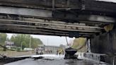 Traffic snarled as workers begin removing bridge over I-95 following truck fire in Connecticut