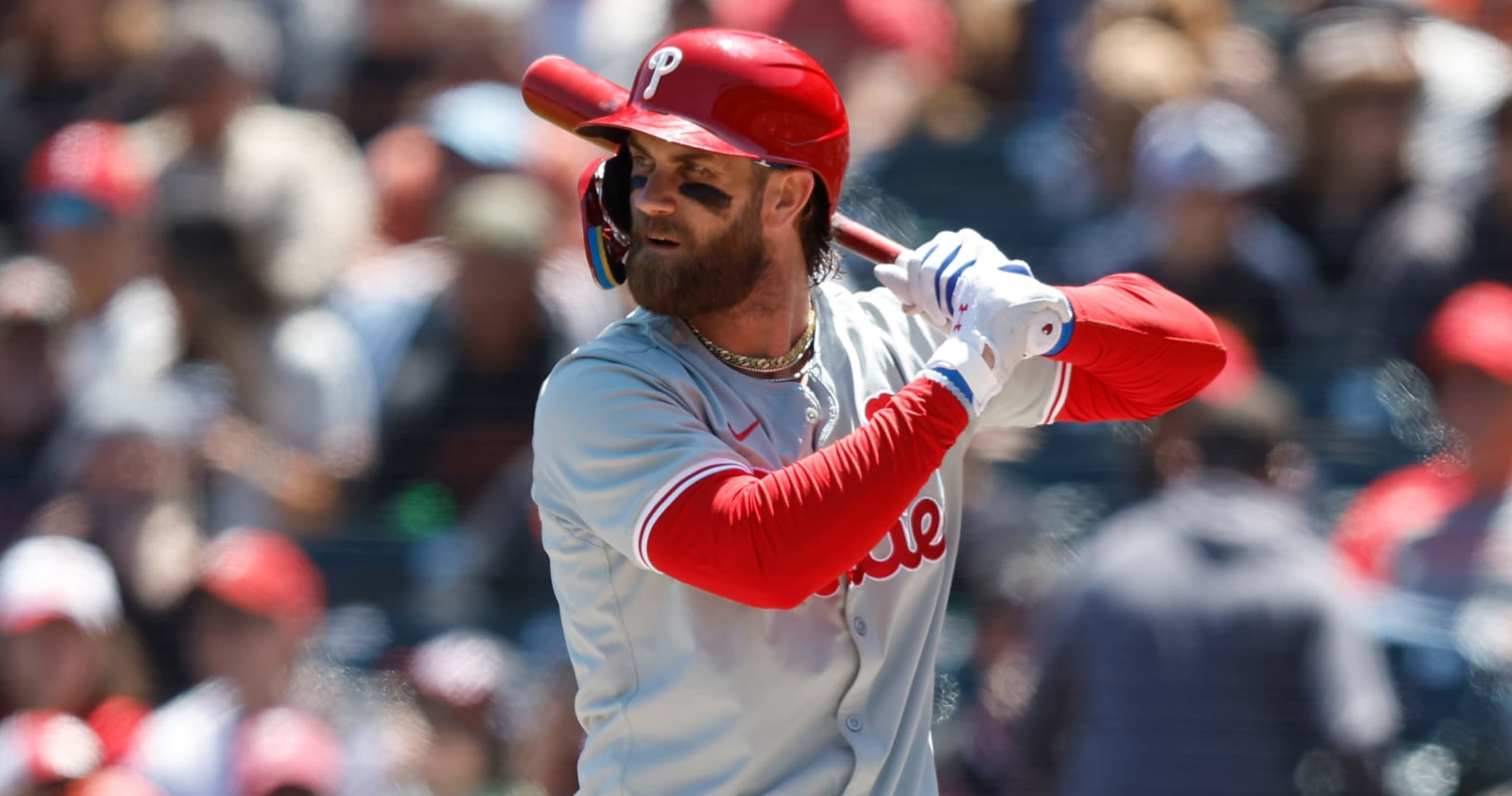 Video: Phillies, Giants Benches Clear After Bryce Harper Nearly Gets HBP in Face