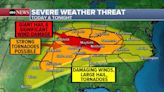 Fifty-seven million people in tornado storm zone as giant hail, destructive winds and flash flooding possible