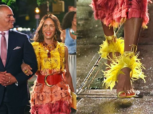 Nicole Ari Parker Shines in Feathered Yellow Sandals on ‘And Just Like That’ Season Three Set