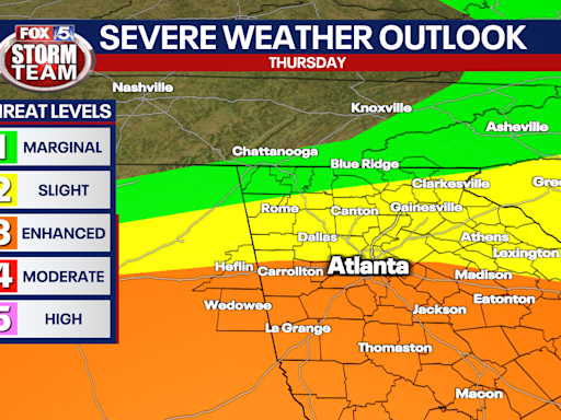 Severe storm threat continues to push into north Georgia