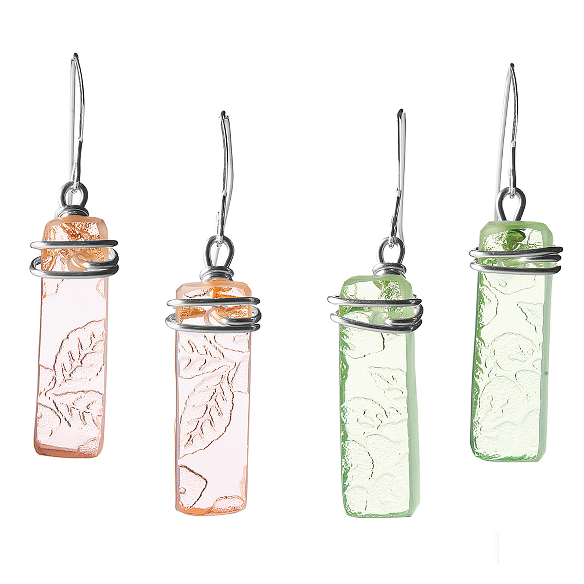 DEPRESSION GLASS EARRINGS