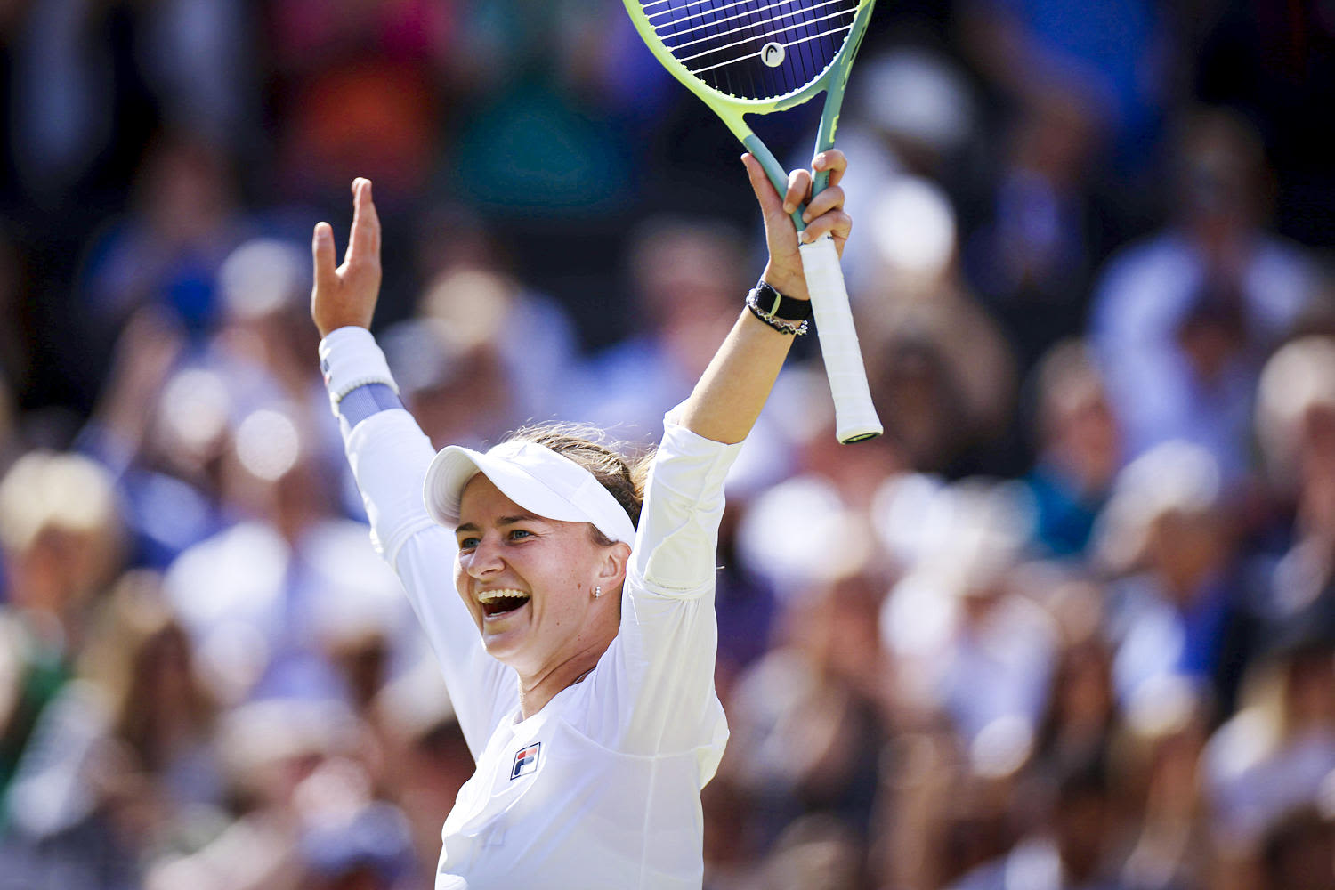 Czech Barbora Krejcikova wins the Wimbledon women’s title, beating Italy’s Jasmine Paolini in 3 sets