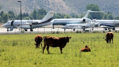 Private jets are taking over a small-town Idaho airport for the annual 'summer camp for billionaires'