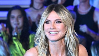 Heidi Klum Flaunts Figure in Bandage Dress With Risqué Cutout Across Her Chest