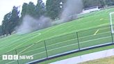 Watch: Sinkhole swallows Illinois football pitch