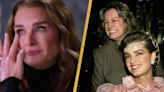 Brooke Shields tears up as she asks why her mom let her star in intimate scenes aged 11