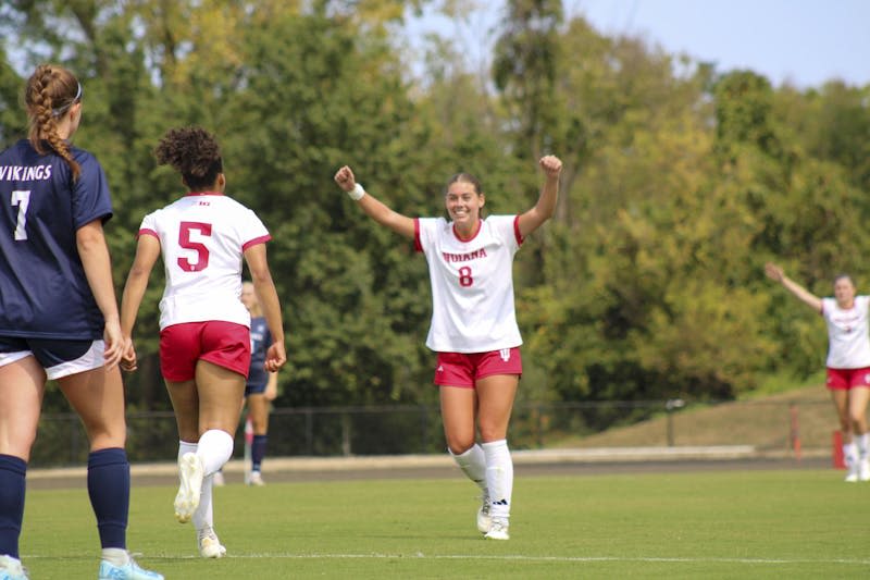 PHOTOS: Indiana women's soccer dominates Lawrence University in 9-0 senior day victory