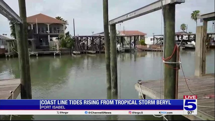 Beryl producing high tides along the coast in Cameron County