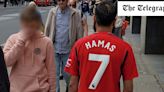 Police hunt for Man Utd fan in shirt with ‘Hamas 7’ printed on back