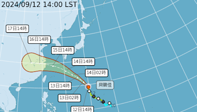 颱風亂中秋？貝碧佳週日、下週一最接近台灣