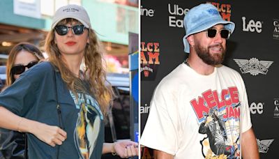 Travis Kelce Seemingly Wears Taylor Swift’s Hat While Attending Eras Tour in Dublin