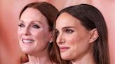 Natalie Portman And Julianne Moore Twin In Fiery Red Dresses While Promoting New Movie 'May December'