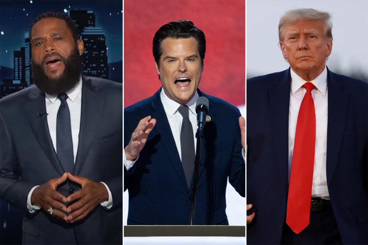 'Jimmy Kimmel Live': Anthony Anderson thinks Trump is going to make a "move" on Matt Gaetz after seeing his "fresh new look"