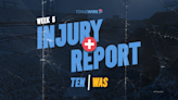 Tennessee Titans vs. Washington Commanders final injury report