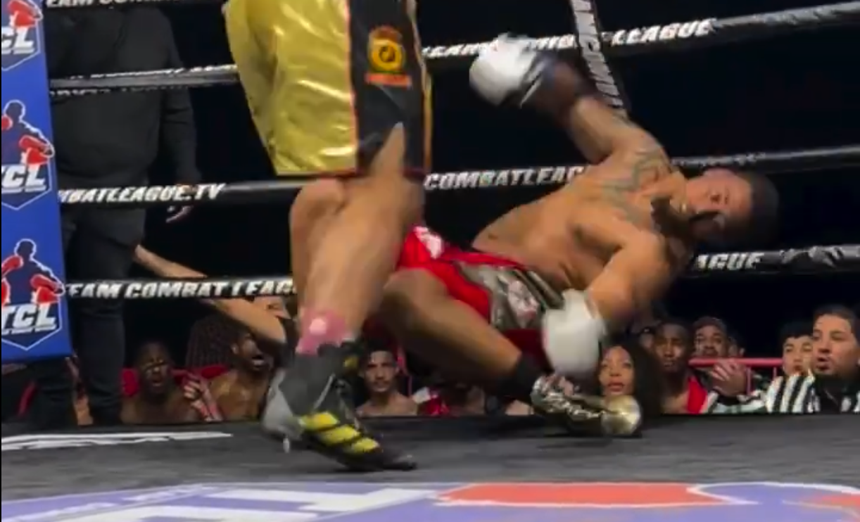 Video: Ex-UFC heavyweight Greg Hardy goes limp into ropes in KO loss