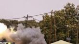 An Israeli mobile artillery unit fires from a border position in southern Israel toward the Gaza Strip on May 13, 2024