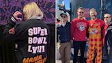 Kylie Kelce Sticks to Cincinnati Red at Super Bowl 2024 as Jason Kelce Goes Full Chiefs in Plaid Overalls