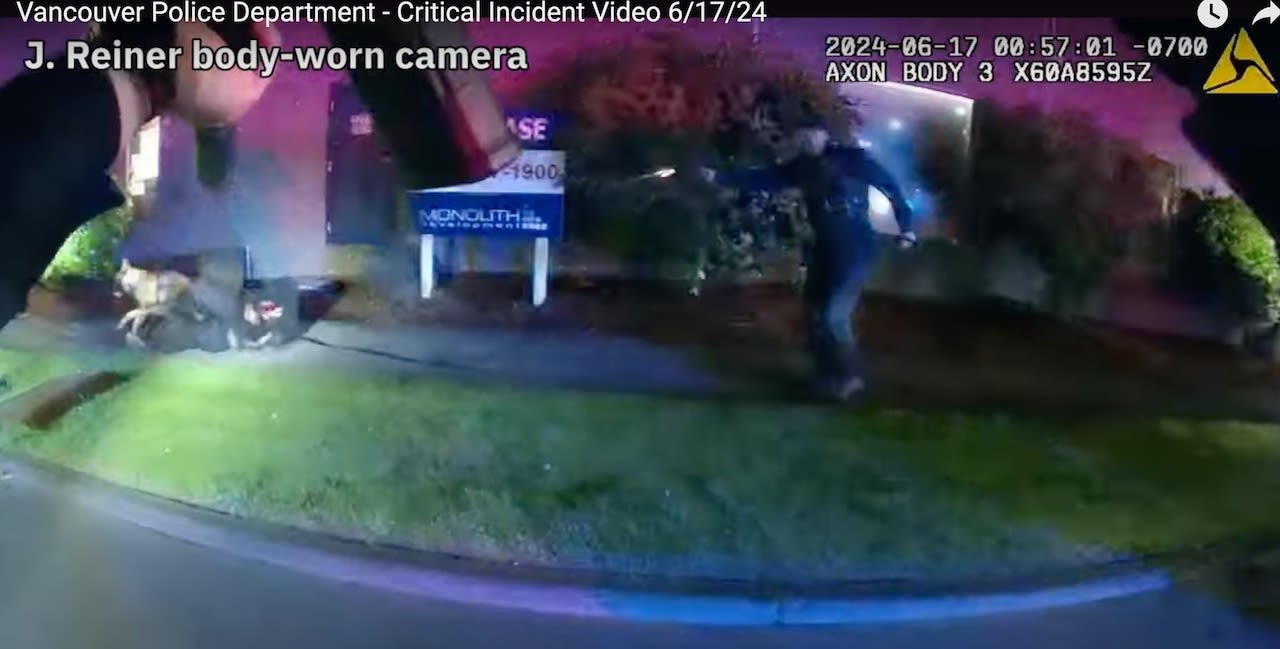 Video footage shows armed man refusing orders before Vancouver police shoot and kill him