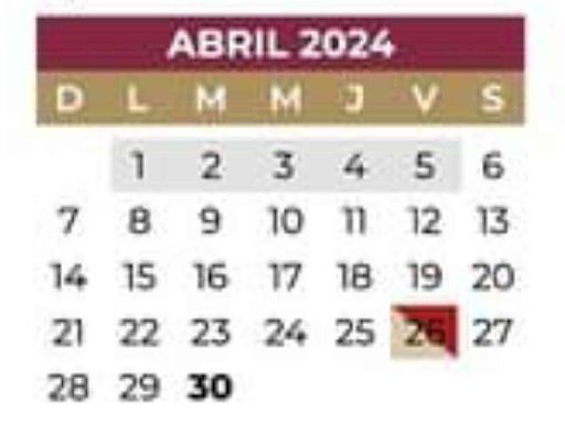 Calendario abril 2024 con días festivos en México: puentes y feriados