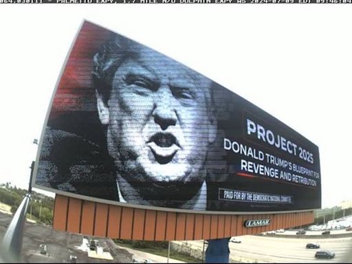 Democrats troll Trump ahead of Miami-Dade campaign rally with Project 2025 billboards