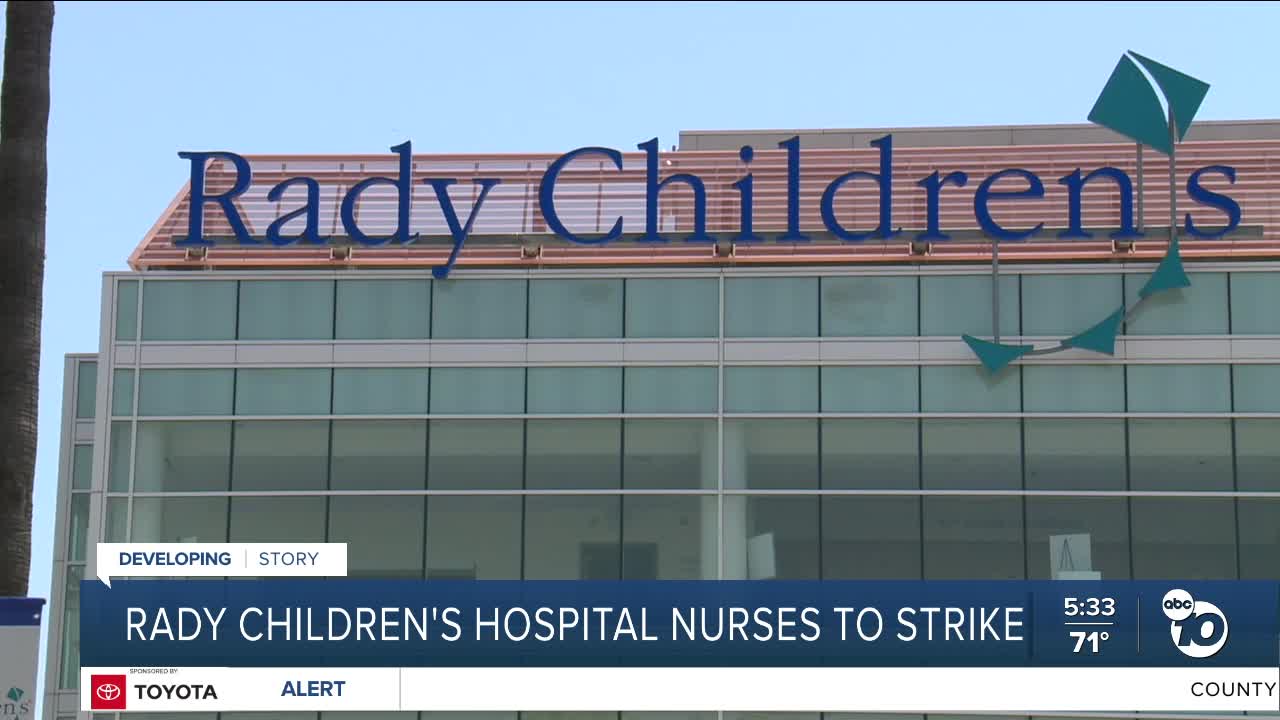 Rady Children's Hospital nurses seeking 30% raise, plans to strike if no deal is made