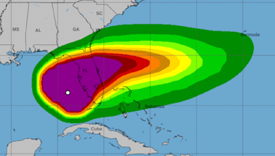 Hurricane Milton A Giant Cat. 3 Storm With Landfall Expected Soon; Flooding Begins; Hurricane Force Winds Now Raking Coastal...